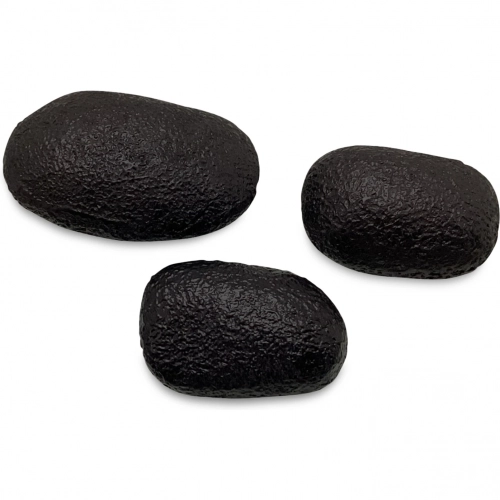 Breton 3 Piece Pebble Like Wall Sculpture in Aged Black Cast Aluminum