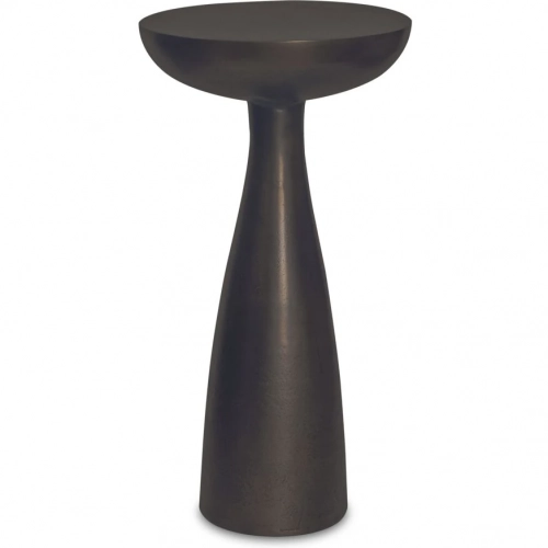Greta Side Table in Deep Blackened Bronze Aluminum