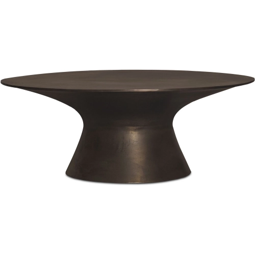 Bardo Outdoor Coffee Table in Blackened Deep Bronze Cast Aluminum