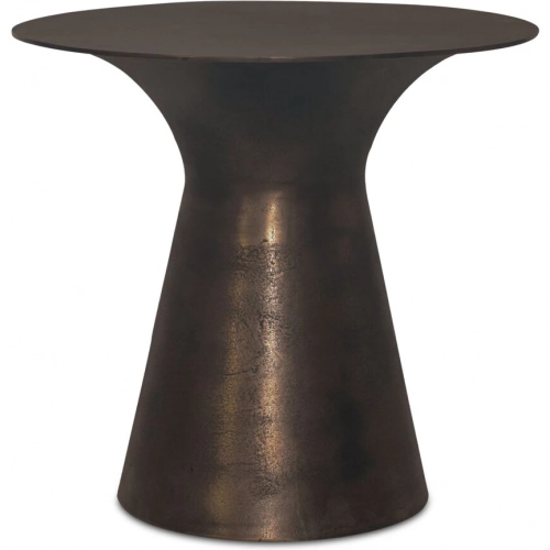 Bardo Outdoor Side Table in Blackened Deep Bronze Cast Aluminum