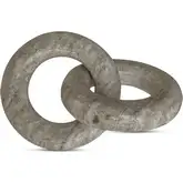 Hera Link Sculpture in Beige Brown Marble