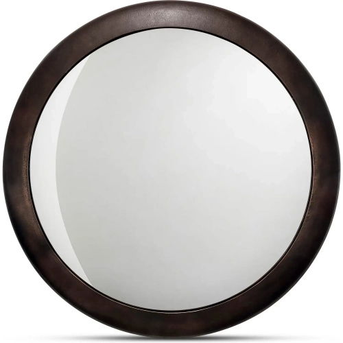 Otis Round Mirror in Blackened Bronze Aluminum