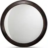 Otis Round Mirror in Blackened Bronze Aluminum
