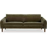 Quinn Sofa in Green Fabric