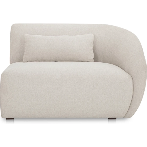 Amelia Right Arm Facing Chair Modular Sectional Unit in Warm White Fabric