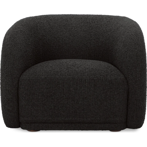Faye Accent Chair in Black Boucle Fabric