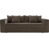 Kiran Sleeper Sofa in Warm Charcoal Grey Velvet Fabric