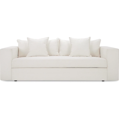 Kiran Sleeper Sofa in Textured White Fabric