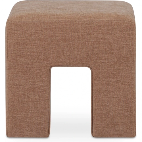 Aidy Stool Ottoman in Washed Pink Fabric