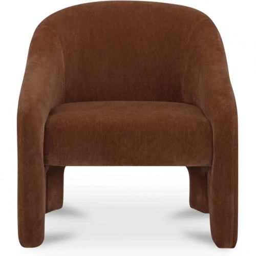 Tuva Accent Chair in Toffee Brown Fabric