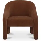 Tuva Accent Chair in Toffee Brown Fabric
