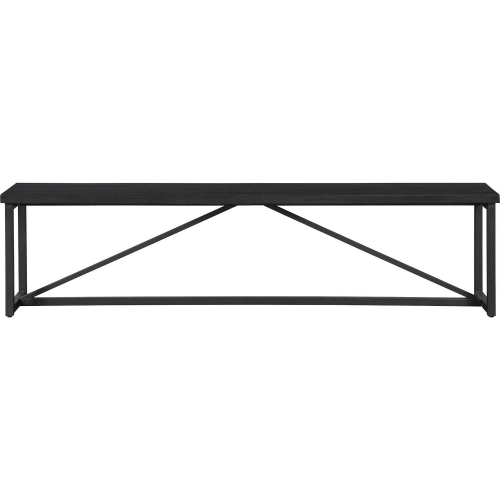 Sierra Dining Bench in Black Reclaimed Pine & Steel
