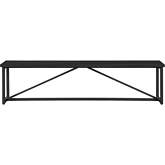 Sierra Dining Bench in Black Reclaimed Pine & Steel