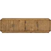 Monterey 79" TV Stand Media Cabinet in Rustic Blonde Pine Wood