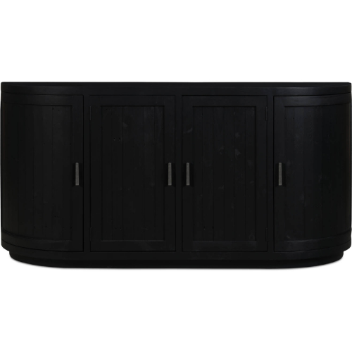 Nicola Sideboard in Black Finish Reclaimed Pine Wood