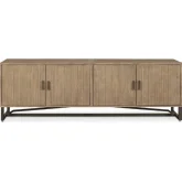Sierra 79" TV Stand Media Unit in Natural Pine & Reclaimed Pine & Metal