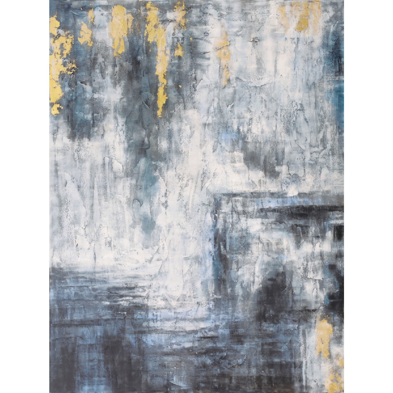 Moe's FX120337 Gold Serenity Wall Art in Multicolor Acrylic on Canvas