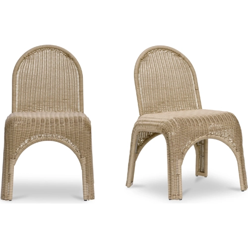 Kendall Outdoor Dining Chair in Natural PE Wicker (Set of 2)