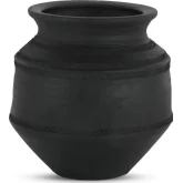 Astra Vessel in Black Terracotta