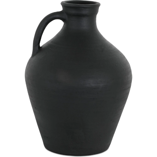 Lyra Vase in Black Terracotta