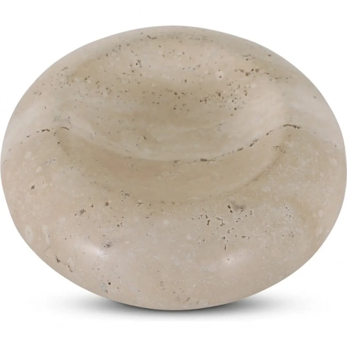 Neso Decorative Bowl in Natural Beige Travertine