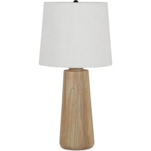 Ivy Table in Lamp in Natural Mango Wood & Fabric Shade