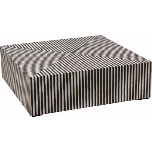 Terning Coffee Table in Black & White Resin