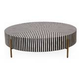 Chameau 48" Round Coffee Table in Two Tone Resin