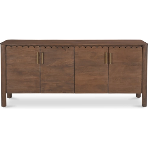 Wiley 4 Door Sideboard in Semi Gloss Vintage Brown Mango Wood