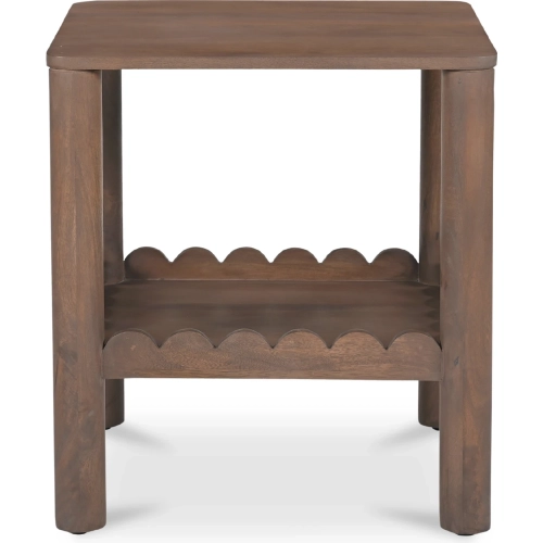 Wiley Side Table in Semi Gloss Vintage Brown Mango Wood
