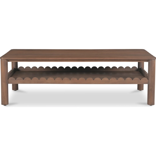 Wiley Coffee Table in Semi Gloss Vintage Brown Mango Wood