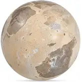 Odessa Sphere Sculpture in Tendu Beige Marble