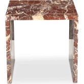 Rosa Side Table in Rosso Levanto Red Marble