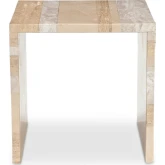 Rosa Side Table in Mixed Multicolor Marble