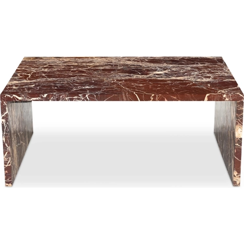 Rosa Coffee Table in Rosso Levanto Red Marble
