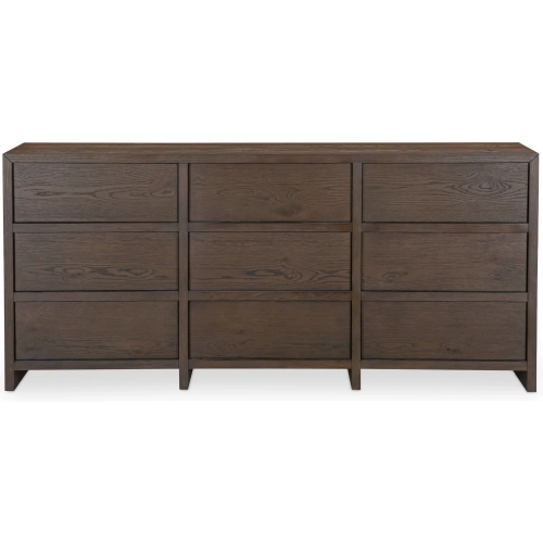 Jenson 9-Drawer Dresser in Brushed Dark Brown Wood
