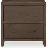 Jenson Nightstand in Brushed Dark Brown Wood