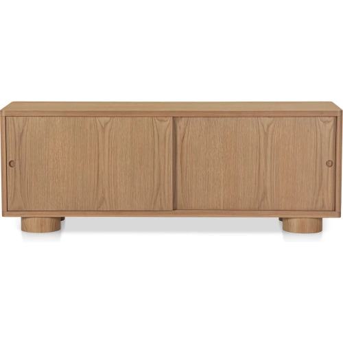 Hobbs Media Unit in Natural Oak Finish