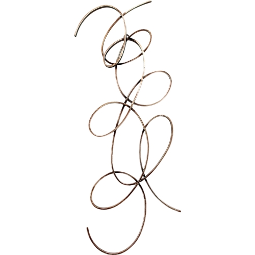 Scroll One Wall Decor in Silver Metal