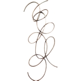 Scroll One Wall Decor in Silver Metal