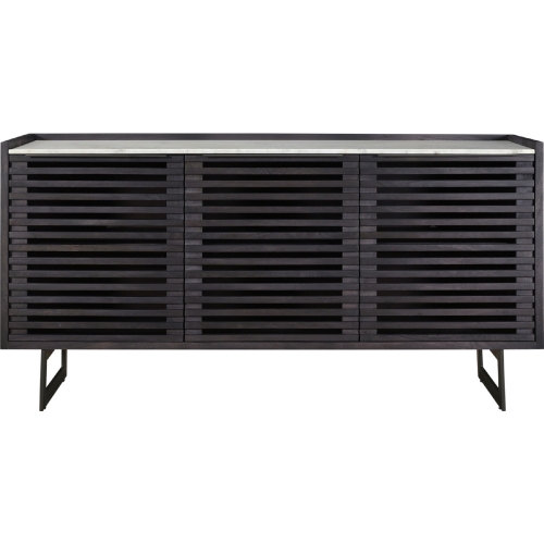 Paloma Sideboard in White Marble & Charcoal Wood