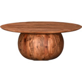 Bradbury 35" Round Coffee Table in Natural Acacia