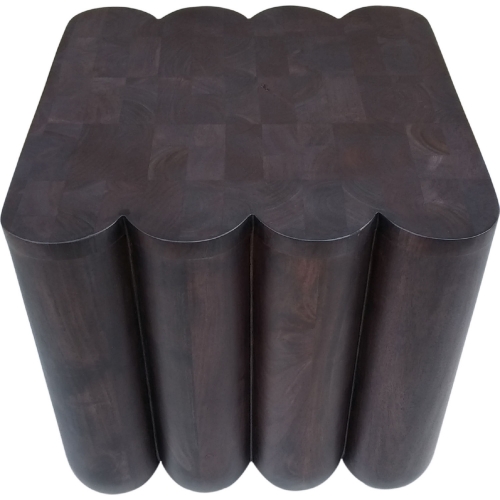 Punyo Punyo Side Table in Espresso Brown Acacia Wood