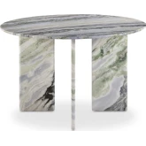 Celia 48" Round Dining Table in Green Onyx Marble