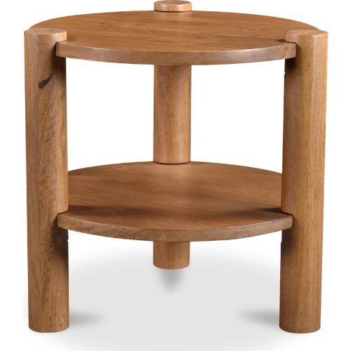 Olsen Accent Side Table in Vintage Brown Finish Mango Wood