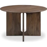 Stanley 48" Dining Table in Dark Brown Finish Mango Wood