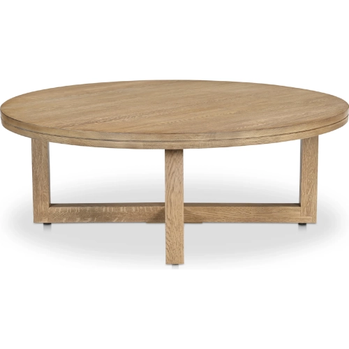 Joel Coffee Table in Brushed Natural Finish Oak Wood