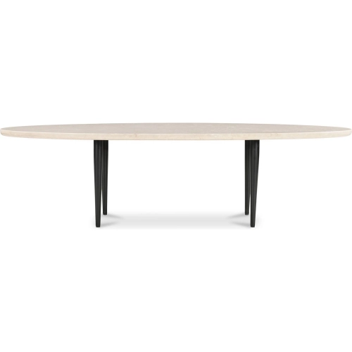 Winona Coffee Table in Botticino Beige Marble & Metal