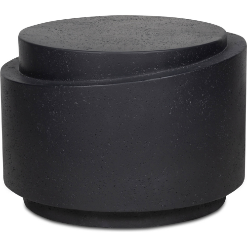 Cosmo Outdoor Accent Side Table in Black Concrete Mix