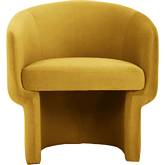 Franco Accent Chair in Mustard Yellow Fabric